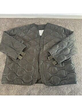 Rothco Military M-65 Field Jacket Liner Quilted AWO 050610G110 Size Large Green